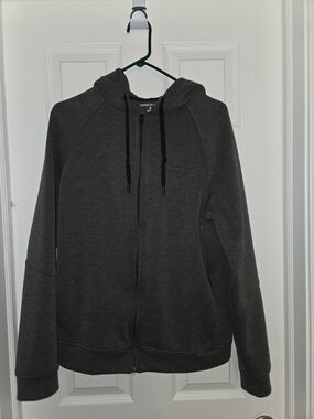 Kenneth Cole Dark Gray Men's Full-Zip Hoodie Sweater